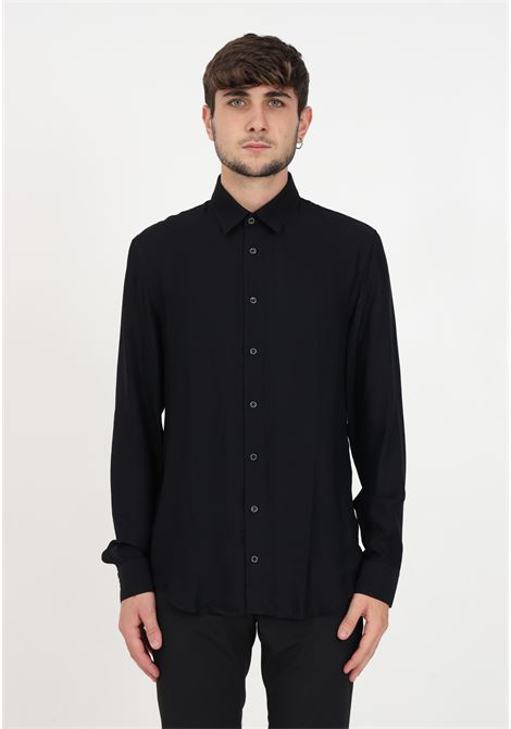 Black dress shirt for men PATRIZIA PEPE | 5C0310/A093JK103